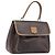 Céline Borsa a mano CELINE Macadam Canvas PVC Leather Brown Gold Auth 197642 Marrone D'oro