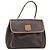 Céline Borsa a mano CELINE Macadam Canvas PVC Leather Brown Gold Auth 197642 Marrone D'oro - vista 13
