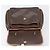 Céline Borsa a mano CELINE Macadam Canvas PVC Leather Brown Gold Auth 197642 Marrone D'oro - vista 21