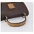Céline Borsa a mano CELINE Macadam Canvas PVC Leather Brown Gold Auth 197642 Marrone D'oro - vista 7