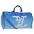 LOUIS VUITTON Monogram Crows Keepall Bandouliere 50 Blue M45428 Auth yk20850SAM Bianco