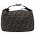 Borsa a mano Vanity Pouch FENDI Zucca Canvas Nero e Marrone Auth mr2846 - vista 13