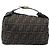 Borsa a mano Vanity Pouch FENDI Zucca Canvas Nero e Marrone Auth mr2846 - vista 2