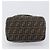 Borsa a mano Vanity Pouch FENDI Zucca Canvas Nero e Marrone Auth mr2846 - vista 5