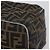 Borsa a mano Vanity Pouch FENDI Zucca Canvas Nero e Marrone Auth mr2846 - vista 8