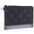 Berluti Clutch-Tasche aus Leder Schwarz Silber Auth BA15332A