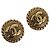 Orecchini CHANEL metallo Gold Tone CC Auth 199736V