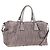 PRADA Gathered Handtasche Leder 2way Grau Silber Auth 199643V Braun