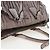 PRADA Gathered Handtasche Leder 2way Grau Silber Auth 199643V Braun - Ansicht 14