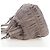 PRADA Gathered Handtasche Leder 2way Grau Silber Auth 199643V Braun - Ansicht 3