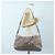 PRADA Gathered Handtasche Leder 2way Grau Silber Auth 199643V Braun - Ansicht 30