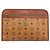 Borsa a pochette MCM Logogram Vicetos PVC Leather Brown Gold Auth 197776 Marrone D'oro - vista 13