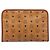 Borsa a pochette MCM Logogram Vicetos PVC Leather Brown Gold Auth 197776 Marrone D'oro - vista 2