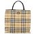 Borsa a mano BURBERRY Nova Check PVC Beige Silver Auth 200962 Argento - vista 13