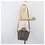 Céline Borsa a mano CELINE Luggage Nano Shopper in pelle 2way Grigio Argento Auth 199033V Marrone - vista 27