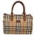 Borsa a mano Burberrys Nova Check Canvas Beige Gold Auth 197677A D'oro - vista 13