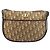 Borsa a tracolla Christian Dior Trotter Canvas Beige Gold Auth 199140 D'oro - vista 13