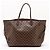 Louis Vuitton Borsa a tracolla shopper Neverfull GM Canvas Damier Ebene Marrone - vista 2