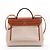 Hermès Herbag PM Twill Ash & Vache Hunter Leather & Canvas Zip Top-handle Handbag Beige - vista 2