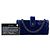 Porta-telemóvel Chanel Mini CC em veludo acolchoado azul com alça de corrente - vista 6