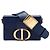 Borsa 30 Montaigne Dior in pelle blu