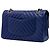 Borsa a tracolla Chanel Medium Classic Chevron in pelle d'agnello blu con doppia patta - vista 2