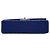 Borsa a tracolla Chanel Medium Classic Chevron in pelle d'agnello blu con doppia patta - vista 3