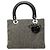 Borsa Lady Dior Medium in tweed grigio