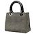 Borsa Lady Dior Medium in tweed grigio - vista 2