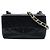 Borsa a spalla Chanel Medium Quilted Lambskin Single Flap in pelle d'agnello matelassé nera con catena in resina