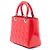Borsa Lady Dior Medium in pelle vernice Cannage rossa Dior Rosso - vista 2