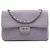 Borsa a tracolla Chanel Medium Classic Jersey Single Flap Viola Porpora