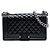 Borsa a tracolla Chanel Boy Flap in vernice matelassé nera, dimensione Old Medium Nero