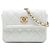 Borsa vita Chanel CC matelassé in vitello invecchiato lucido bianca Bianco