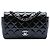 Borsa a tracolla Chanel Mini Rectangular Classic Patent Single Flap Blu
