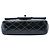 Borsa a tracolla Chanel Mini Rectangular Classic Patent Single Flap Blu - vista 3
