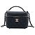 Piccolo Vanity Case Chanel in pelle caviar matelassé nera con manico superiore e catena Nero