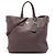 Borsa Tote Convertibile Prada Vitello Daino marrone con zip laterale