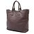 Borsa Tote Convertibile Prada Vitello Daino marrone con zip laterale - vista 2