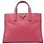 Sac cabas satchel Prada Saffiano Soft à trois poches, Rose