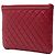 Clutch Chanel Boy O Case Medium de piel de cordero acolchada roja con cadena - vista 2