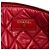 Clutch Chanel Boy O Case Medium de piel de cordero acolchada roja con cadena - vista 5