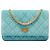 Borsa a tracolla Chanel Reissue 2.55 Wallet on Chain in velluto matelassé blu
