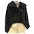 Abrigo Hermès de shearling negro talla 36