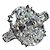 Anello Harry Winston in platino e diamanti 5.05 ct Multicolore
