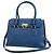 Borsa in pelle blu Salvatore Ferragamo Gancini