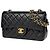 Chanel Matelassé Schultertasche Schwarz