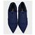 Stivaletti stringati in tessuto blu Chanel - EU 38 Usato - vista 2