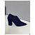 Stivaletti stringati in tessuto blu Chanel - EU 38 Usato - vista 3