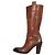 Gucci braune Lederstiefel mit Logo - EU 37 gebraucht
